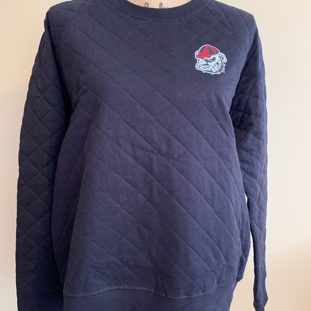 BOXERCRAFT Unisex Size Medium black Georgia Bulldogs 60% cotton sweatshirt NWT